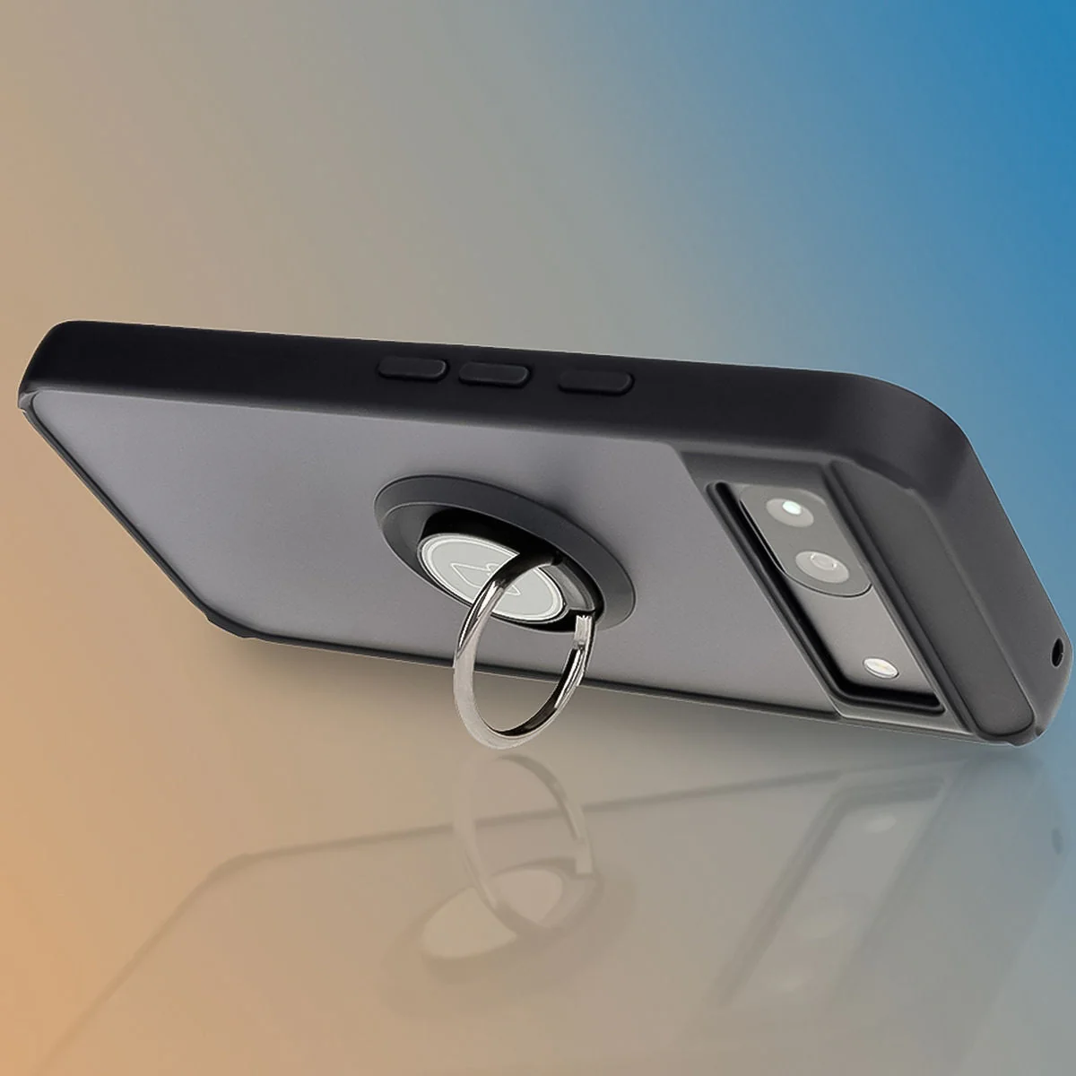 Handyhülle mit Fingergriff für Google Pixel 8a, Bizon Case Hybrid Ring, getönt mit schwarzem Rahmen - Image 9