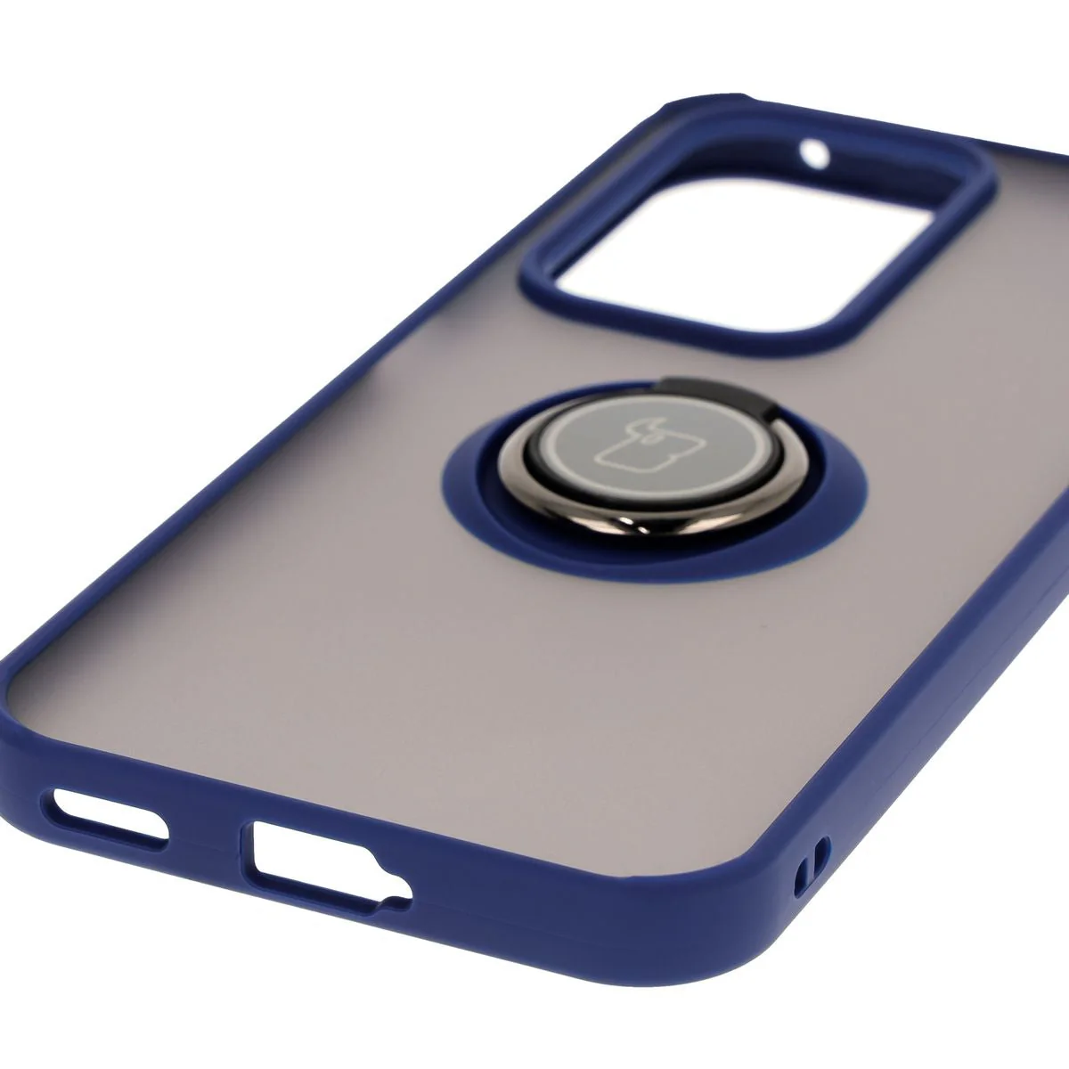 Handyhülle mit Fingergriff für Honor 200 Lite, Bizon Case Hybrid Ring, getönt mit dunkelblauem Rahmen - Image 5