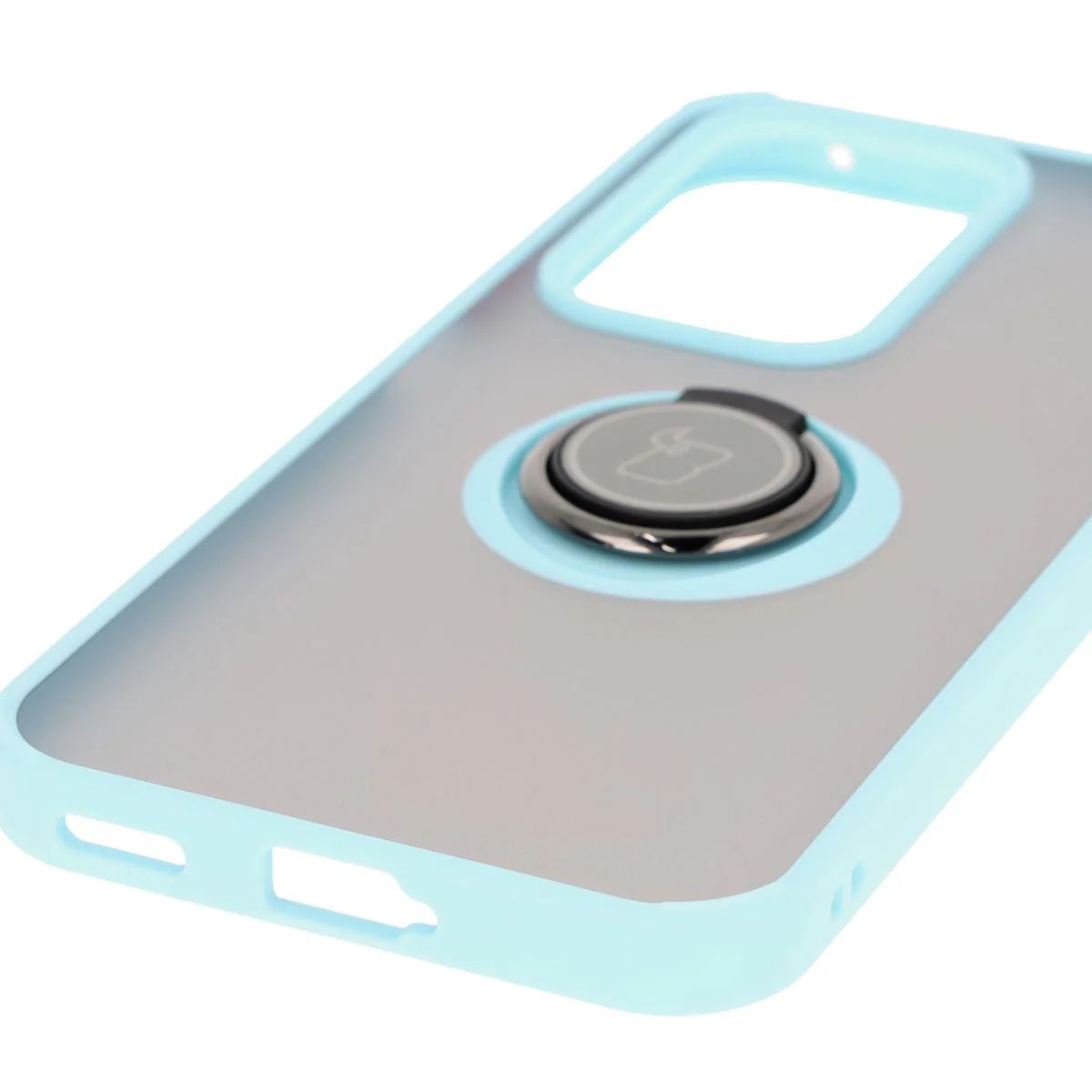 Handyhülle mit Fingergriff für Honor 200 Lite, Bizon Case Hybrid Ring, getönt mit hellblauem Rahmen - Image 5