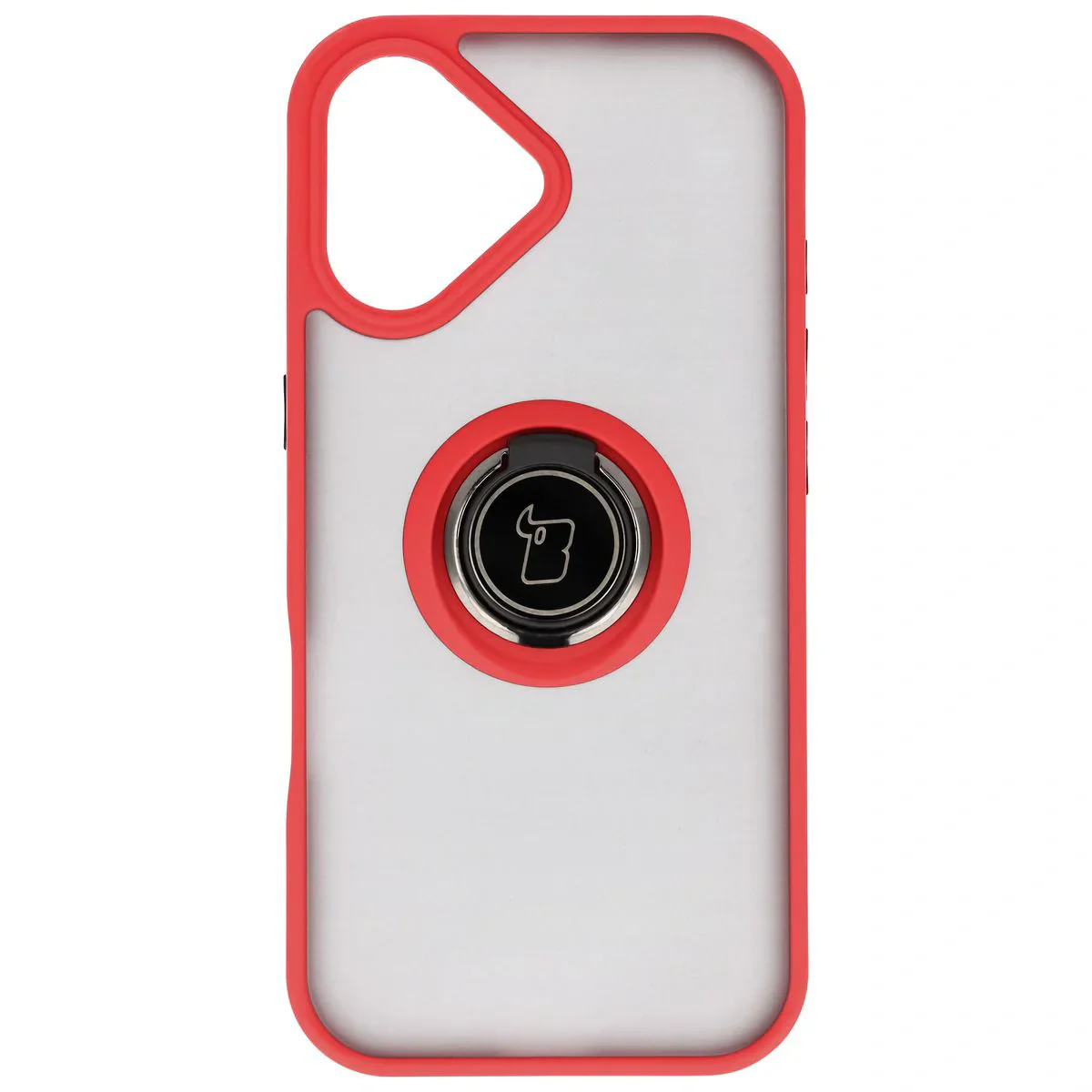 Handyhülle mit Fingergriff für iPhone 17, Bizon Case Hybrid Ring, getönt mit rotem Rahmen - Image 2