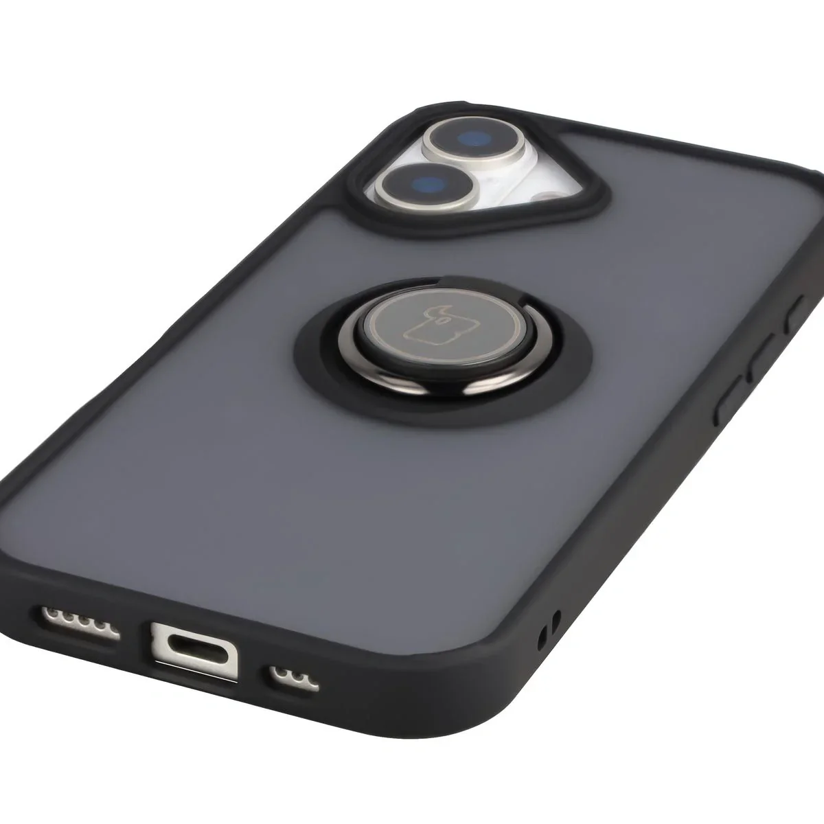 Handyhülle mit Fingergriff für iPhone 17, Bizon Case Hybrid Ring, getönt mit schwarzem Rahmen - Image 5