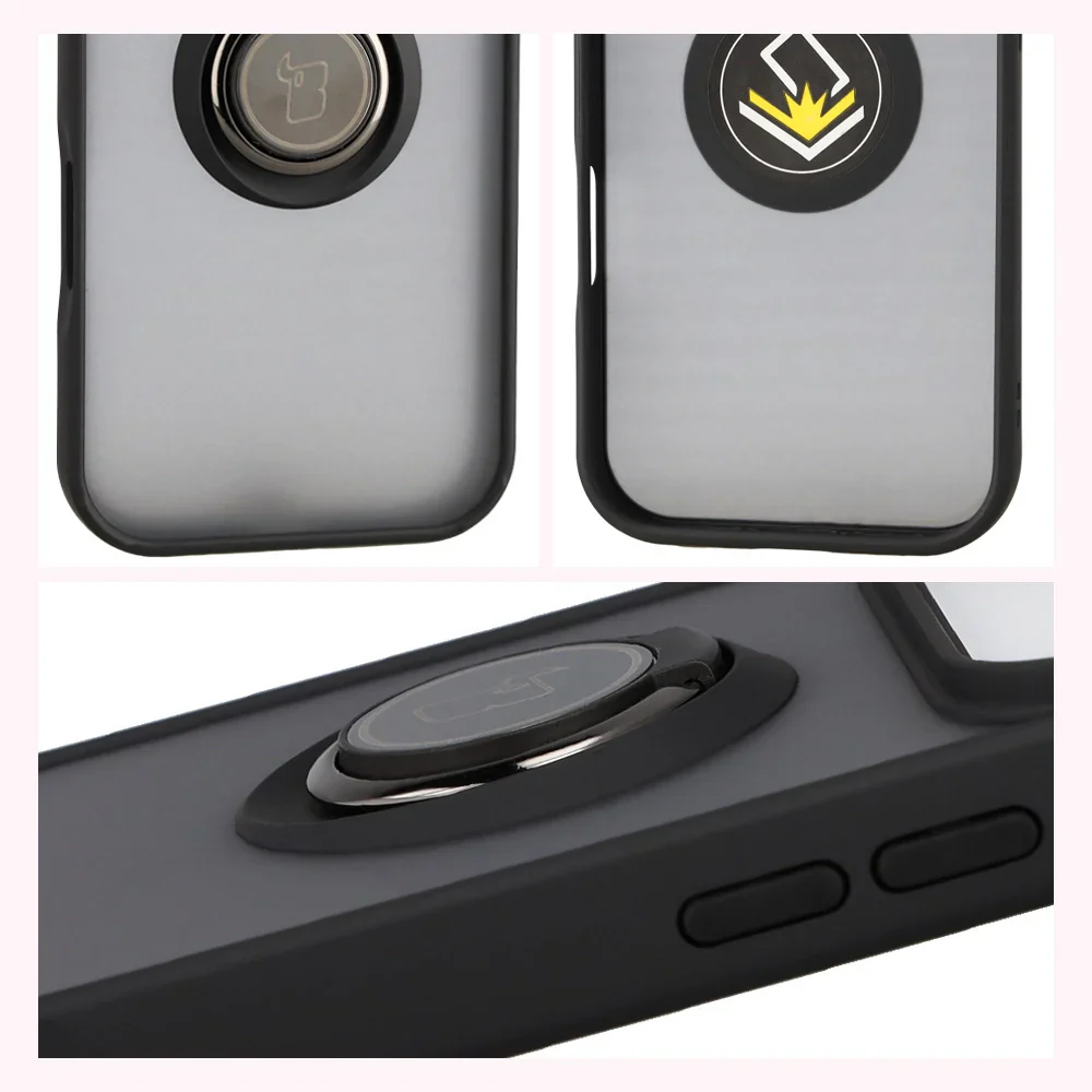 Handyhülle mit Fingergriff für iPhone 17 Pro, Bizon Case Hybrid Ring, getönt mit schwarzem Rahmen - Image 4