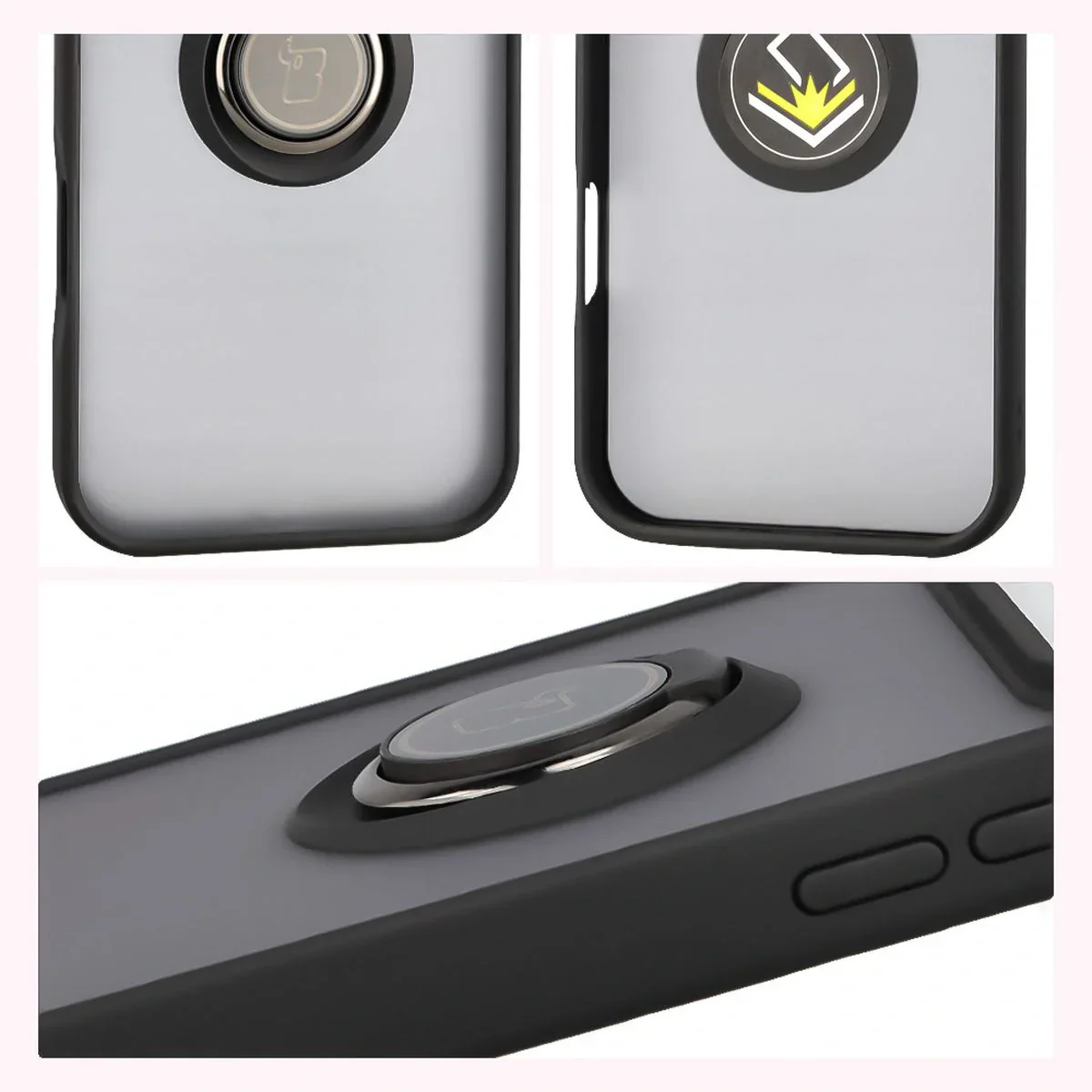 Handyhülle mit Fingergriff für iPhone 17 Pro Max, Bizon Case Hybrid Ring, getönt mit schwarzem Rahmen - Image 4