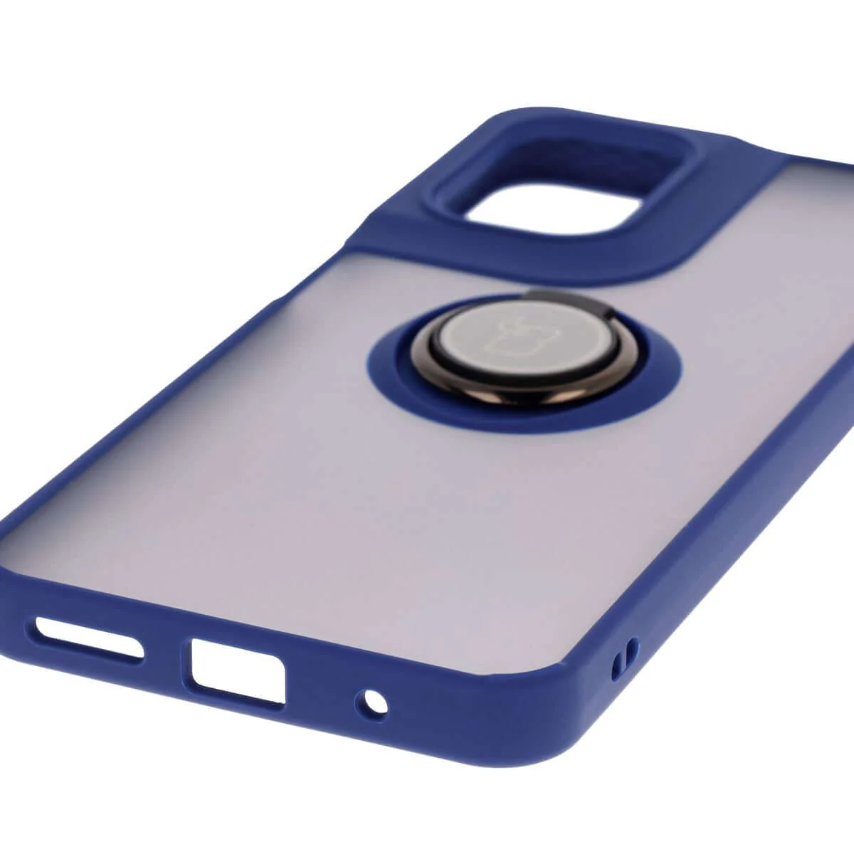 Handyhülle mit Fingergriff für Motorola Moto G05 / E15, Bizon Case Hybrid Ring, getönt mit dunkelblauem Rahmen - Image 5