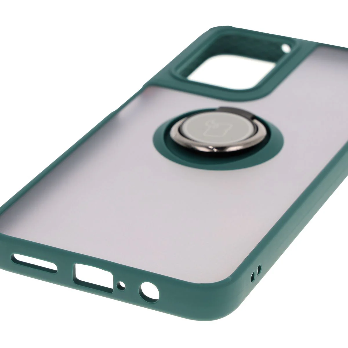 Handyhülle mit Fingergriff für Motorola Moto G35 5G, Bizon Case Hybrid Ring, getönt mit dunkelgrünem Rahmen - Image 5