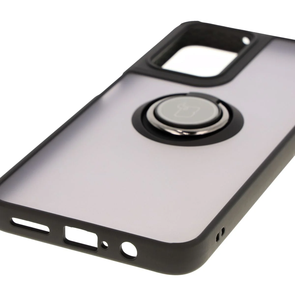 Handyhülle mit Fingergriff für Motorola Moto G35 5G, Bizon Case Hybrid Ring, getönt mit schwarzem Rahmen - Image 5
