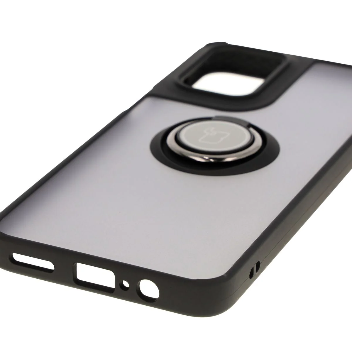 Handyhülle mit Fingergriff für Motorola Moto G55 5G, Bizon Case Hybrid Ring, getönt mit schwarzem Rahmen - Image 5