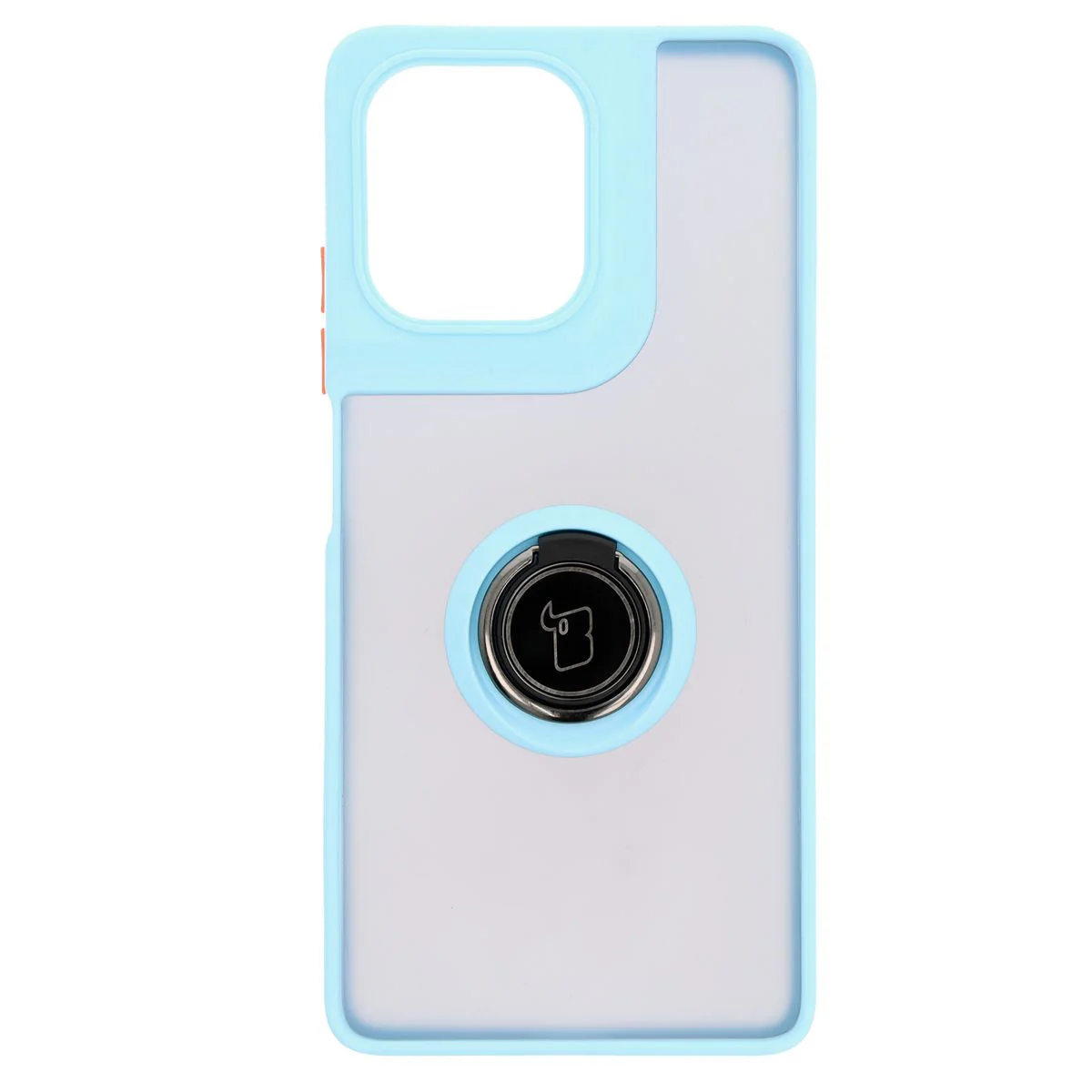 Handyhülle mit Fingergriff für Motorola Moto G75 5G, Bizon Case Hybrid Ring, getönt mit hellblauem Rahmen - Image 2