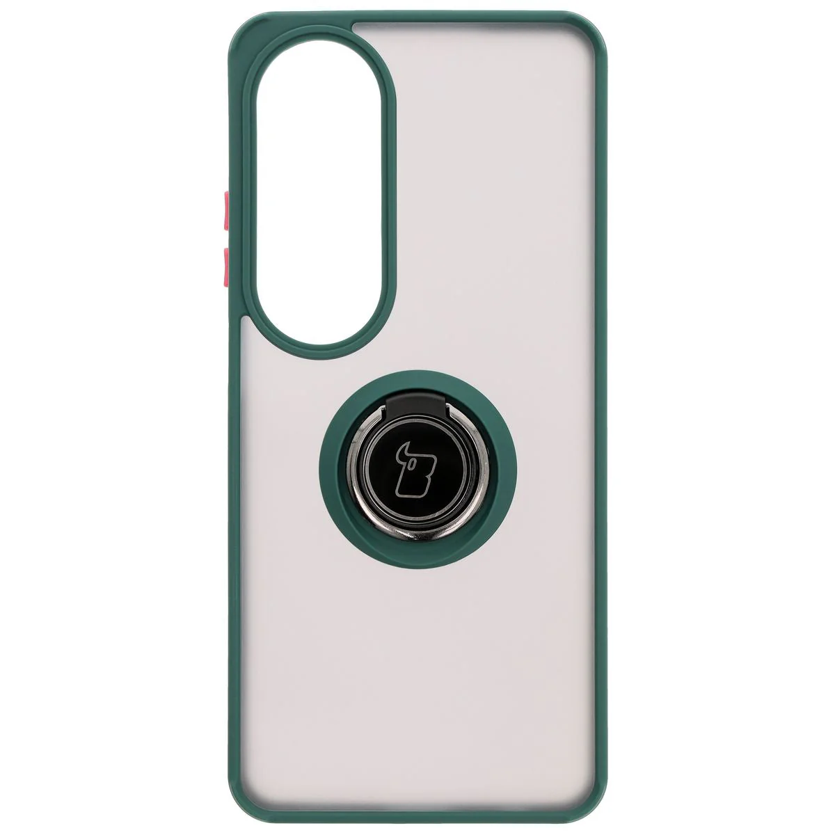 Handyhülle mit Fingergriff für Oppo A60 4G, Bizon Case Hybrid Ring, getönt mit dunkelgrünem Rahmen - Image 2