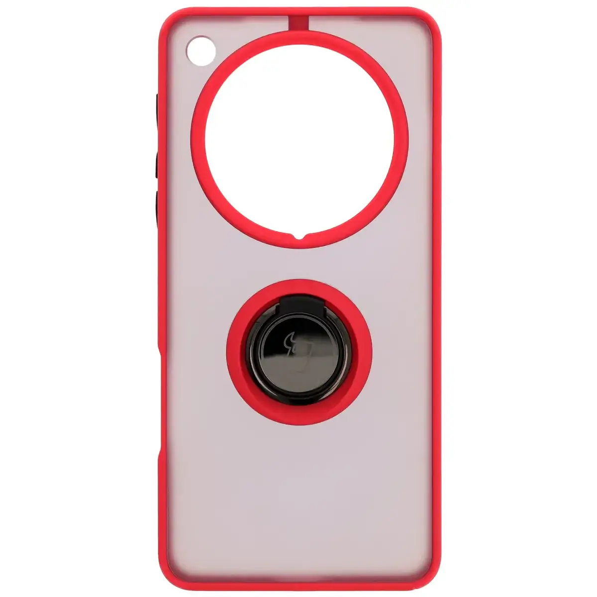 Handyhülle mit Fingergriff für Oppo Find X8 Pro, Bizon Case Hybrid Ring, getönt mit rotem Rahmen - Image 2
