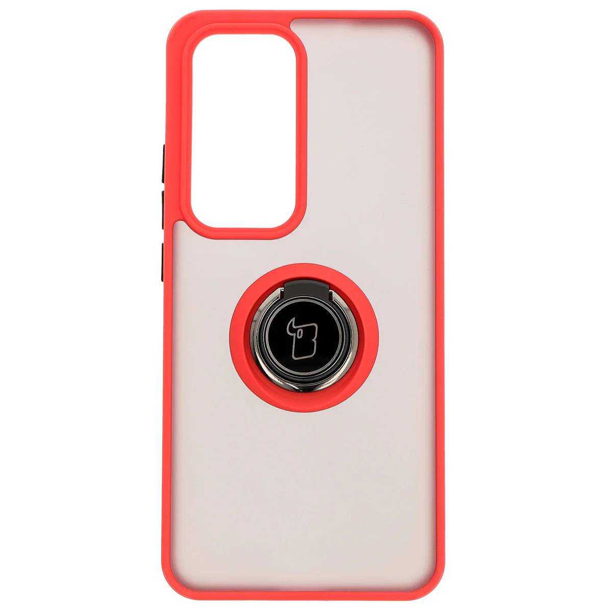 Handyhülle mit Fingergriff für Oppo Reno 12 Pro, Bizon Case Hybrid Ring, getönt mit rotem Rahmen - Image 2