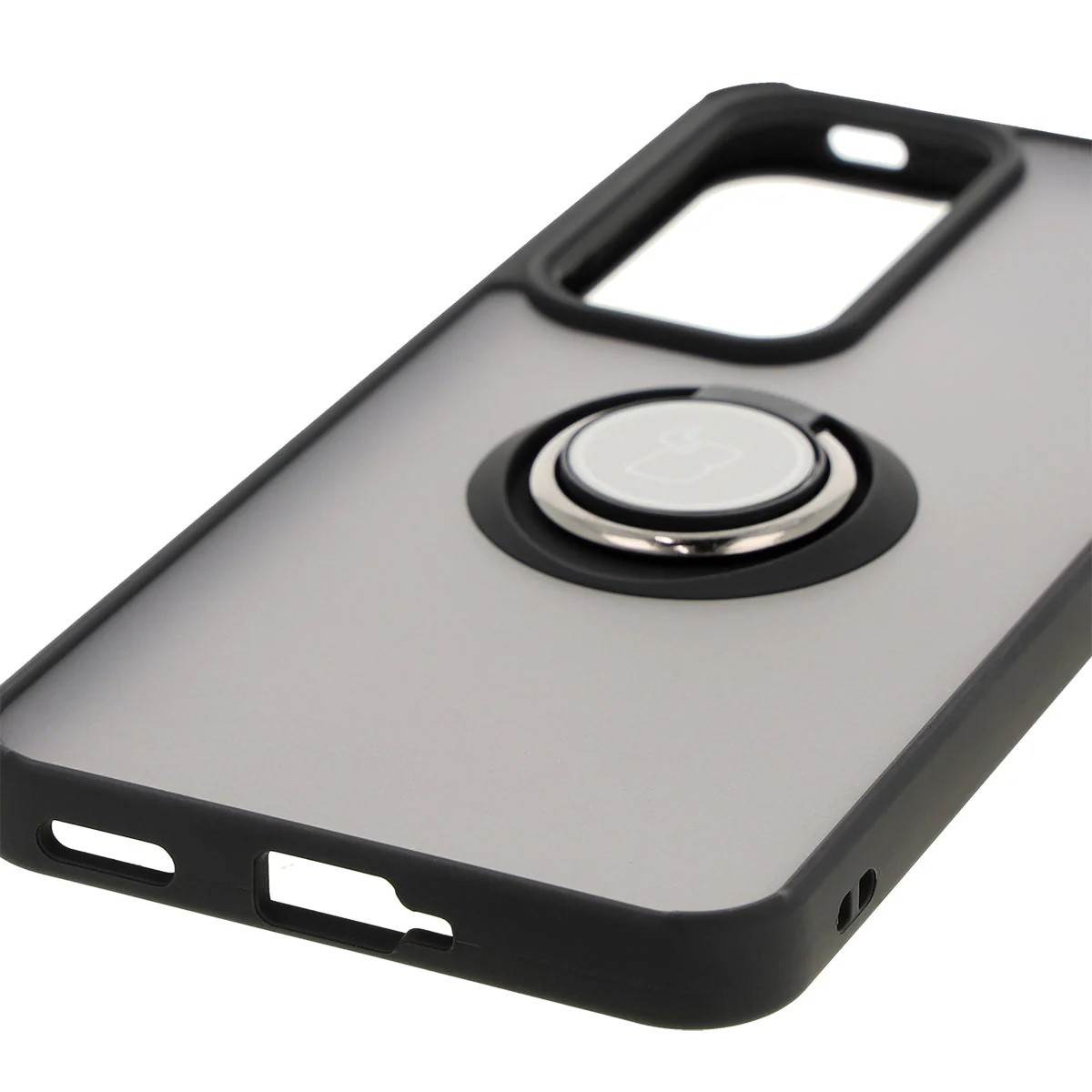 Handyhülle mit Fingergriff für Oppo Reno 12 Pro, Bizon Case Hybrid Ring, getönt mit schwarzem Rahmen - Image 5