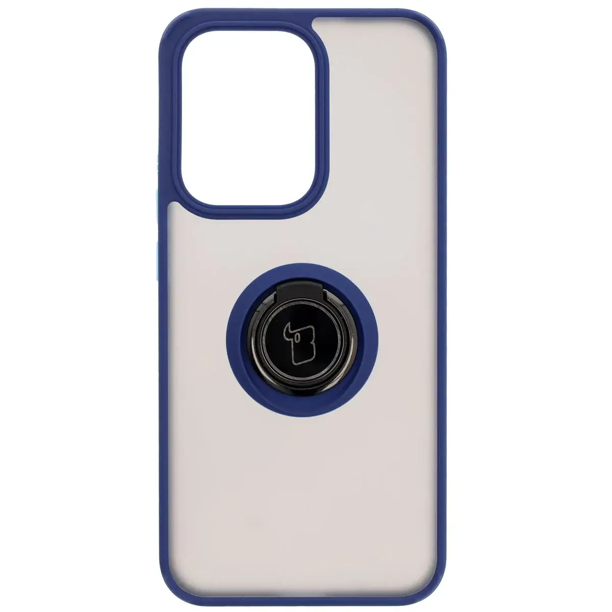 Handyhülle mit Fingergriff für Oppo Reno13, Bizon Case Hybrid Ring, getönt mit dunkelblauem Rahmen - Image 2
