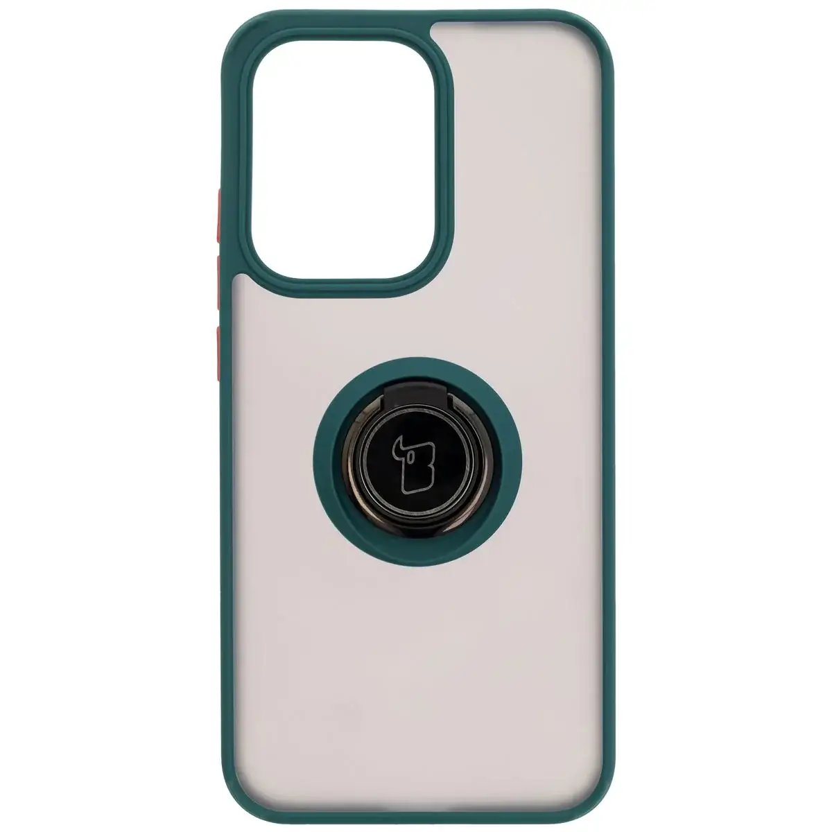 Handyhülle mit Fingergriff für Oppo Reno13, Bizon Case Hybrid Ring, getönt mit dunkelgrünem Rahmen - Image 2