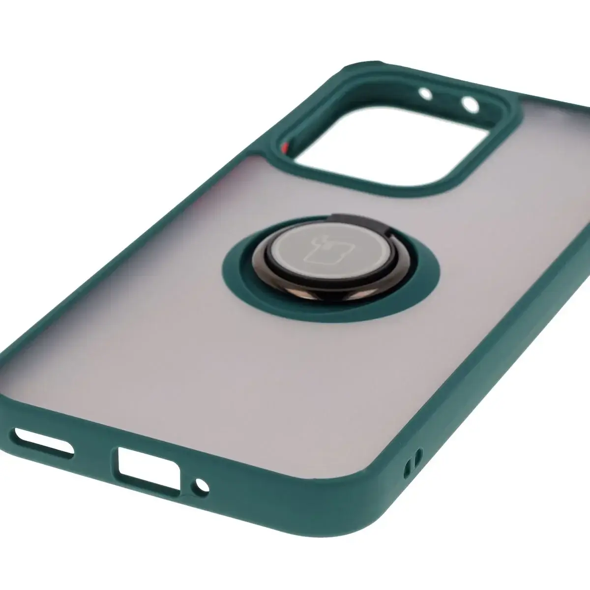Handyhülle mit Fingergriff für Oppo Reno13, Bizon Case Hybrid Ring, getönt mit dunkelgrünem Rahmen - Image 5