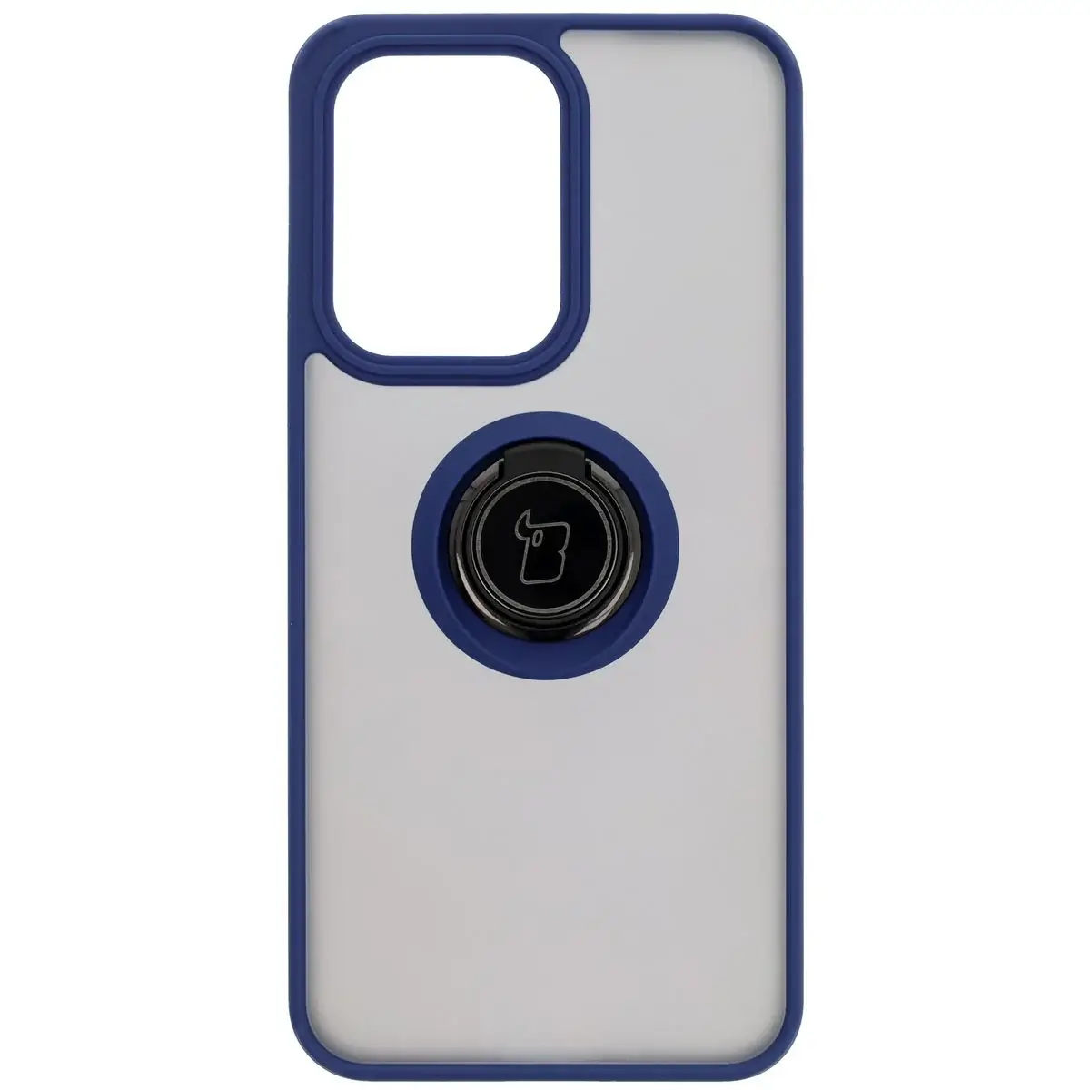 Handyhülle mit Fingergriff für Oppo Reno13 Pro, Bizon Case Hybrid Ring, getönt mit dunkelblauem Rahmen - Image 2