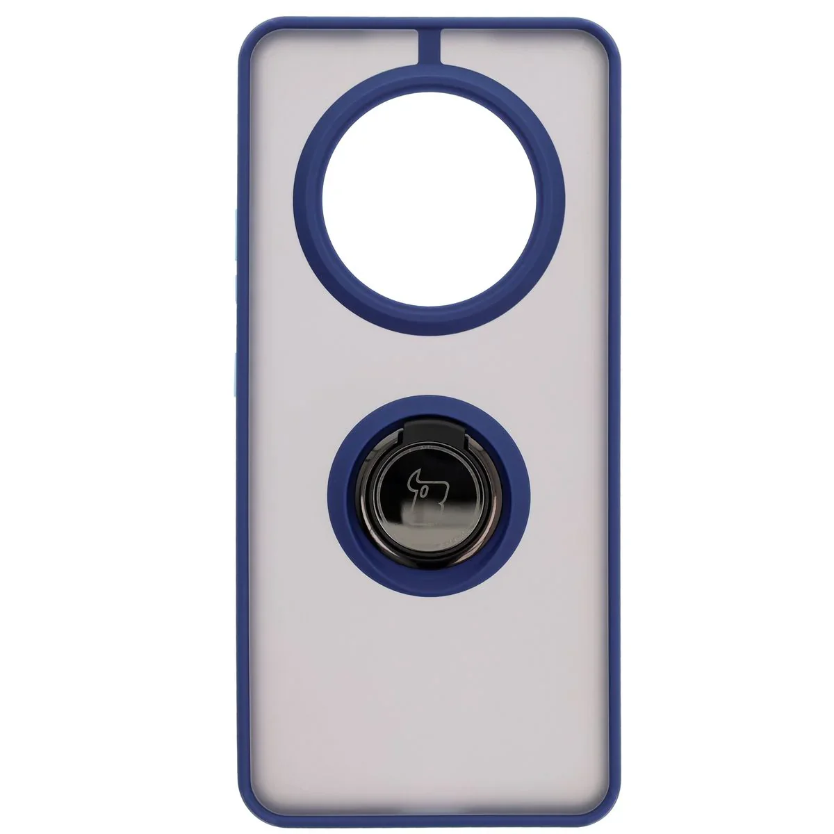 Handyhülle mit Fingergriff für Realme 14 Pro 5G, Bizon Case Hybrid Ring, getönt mit dunkelblauem Rahmen - Image 2