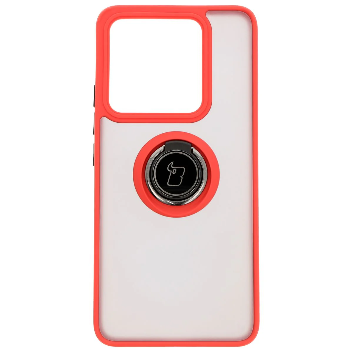 Handyhülle mit Fingergriff für Xiaomi 14T, Bizon Case Hybrid Ring, getönt mit rotem Rahmen - Image 2