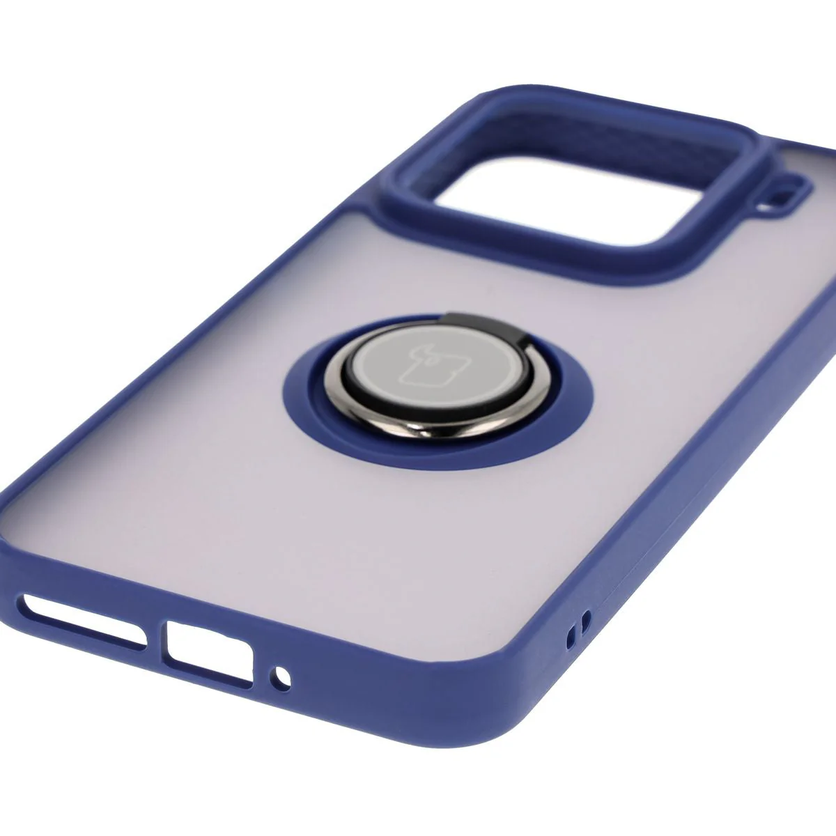Handyhülle mit Fingergriff für Xiaomi 15, Bizon Case Hybrid Ring, getönt mit dunkelblauem Rahmen - Image 5
