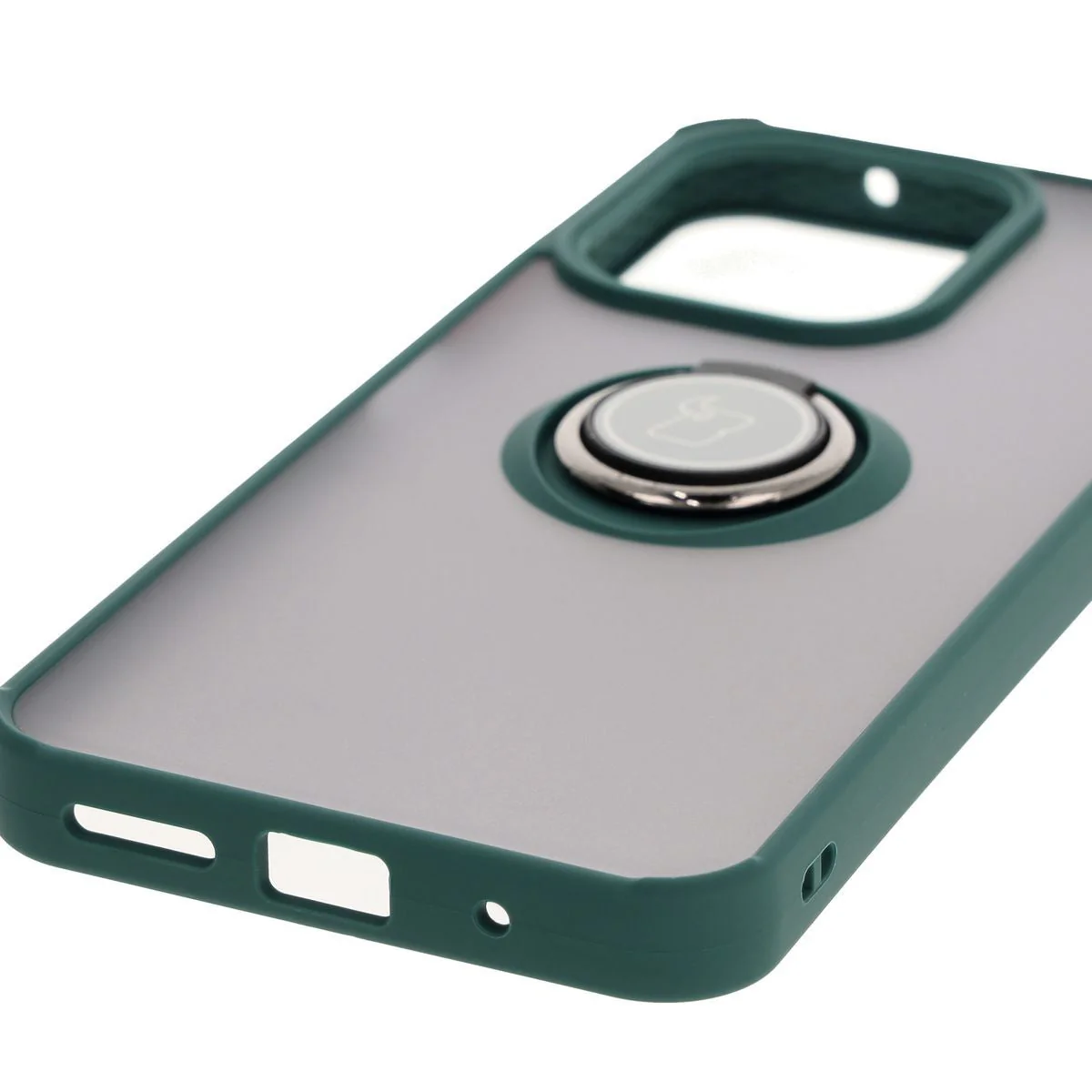 Handyhülle mit Fingergriff für Xiaomi Redmi 13 4G, Bizon Case Hybrid Ring, getönt mit dunkelgrünem Rahmen - Image 5