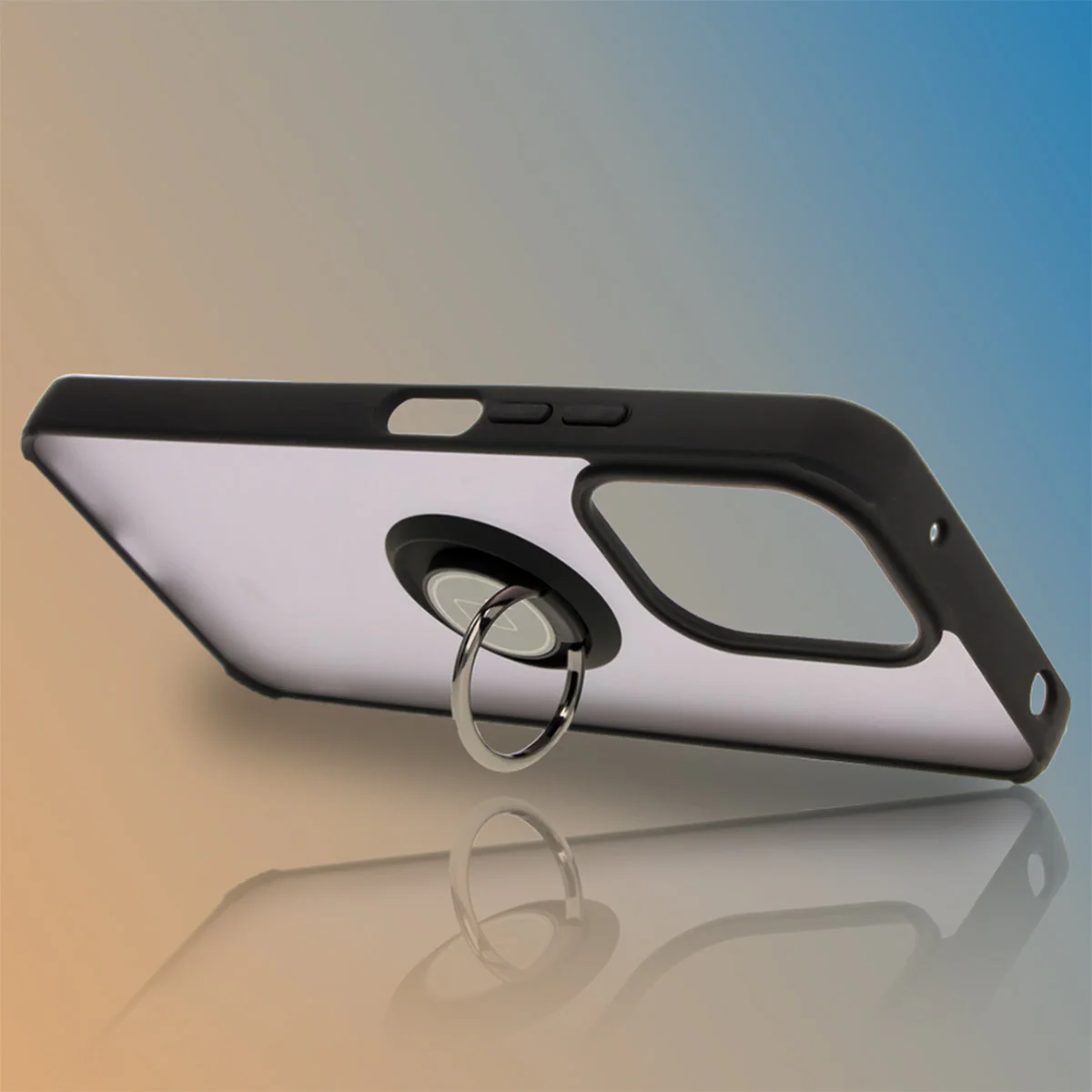 Handyhülle mit Fingergriff für Xiaomi Redmi 13 4G, Bizon Case Hybrid Ring, getönt mit schwarzem Rahmen - Image 6