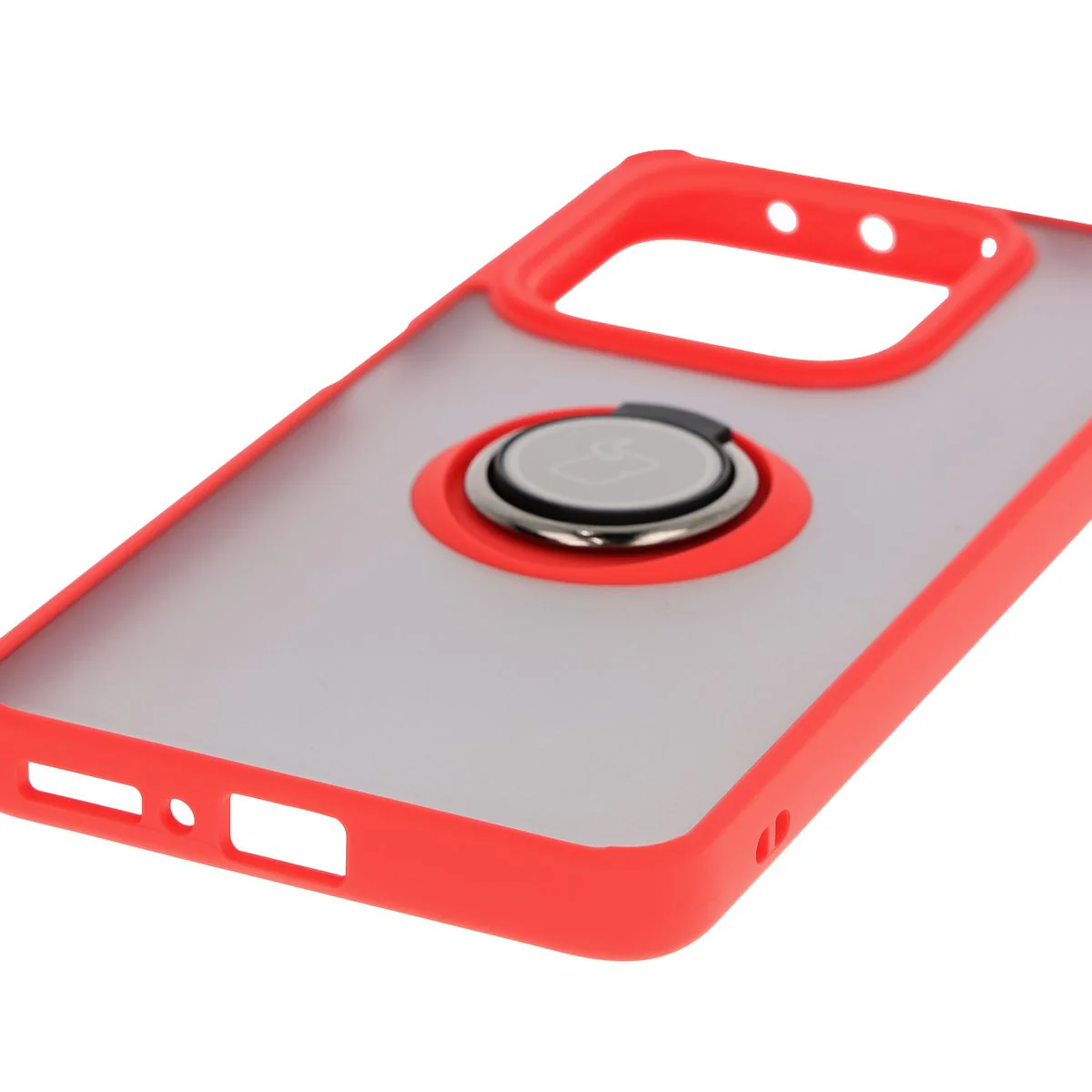 Handyhülle mit Fingergriff für Xiaomi Redmi Note 14 5G, Bizon Case Hybrid Ring, getönt mit rotem Rahmen - Image 5