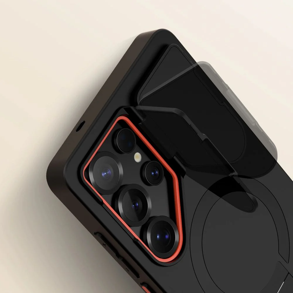 Handyhülle mit Kameraabdeckung für Galaxy S25 Ultra, Tech-Protect Kevlar Aura mit MagSafe, Schwarz - Image 4