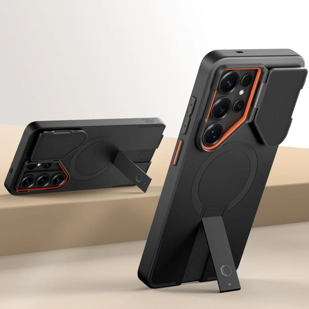 Handyhülle mit Kameraabdeckung für Galaxy S26 Ultra, Tech-Protect Kevlar Aura mit MagSafe, Schwarz - Image 4