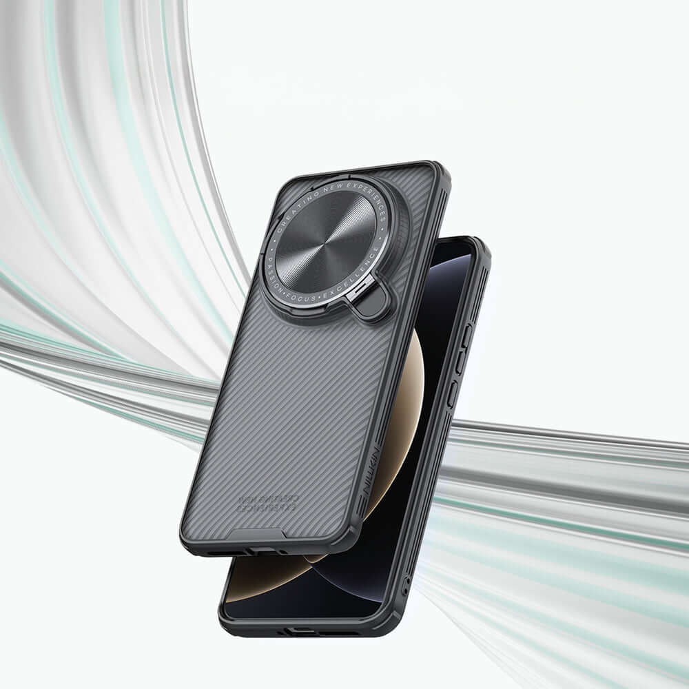 Handyhülle mit Kameraabdeckung für Xiaomi 15 Ultra, Nillkin CamShield Prop, Rauchiges Schwarz - Image 6