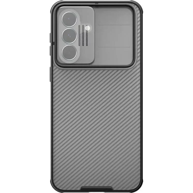 Handyhülle mit Kameraschutz für Galaxy A37, Nillkin CamShield Pro, Durchscheinend mit schwarzen Rahmen