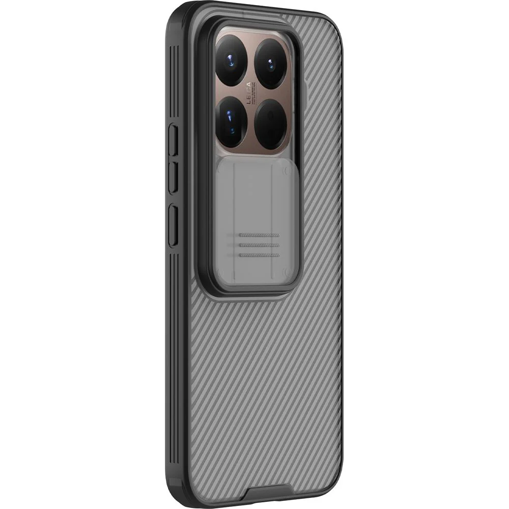 Handyhülle mit Kameraschutz für Xiaomi 15T, Nillkin CamShield Pro, Rauchfarben-Schwarz - Image 2