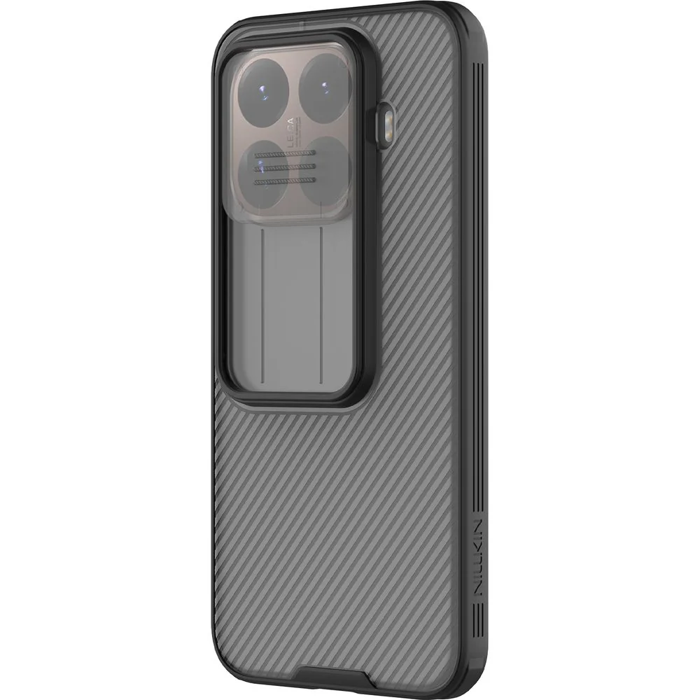 Handyhülle mit Kameraschutz für Xiaomi 15T, Nillkin CamShield Pro, Rauchfarben-Schwarz - Image 4