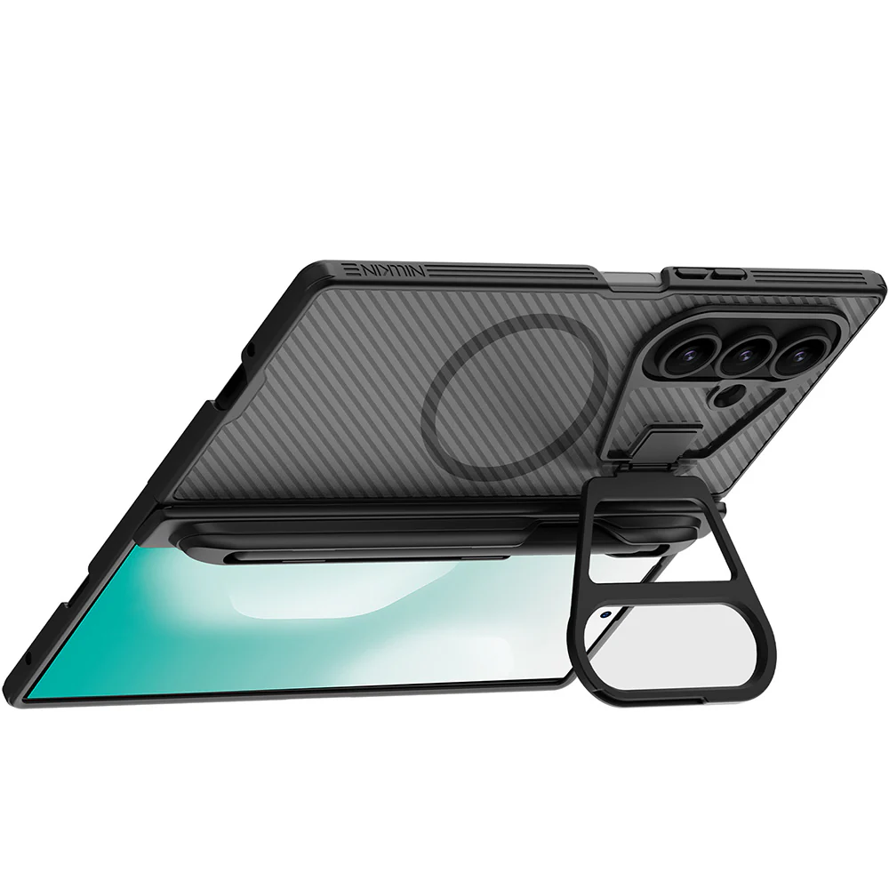 Handyhülle mit Kameraschutz und Stift für Galaxy Z Fold7, Nillkin CamShield Prop Magnetic, Durchscheinend mit Schwarzen Rahmen - Image 5