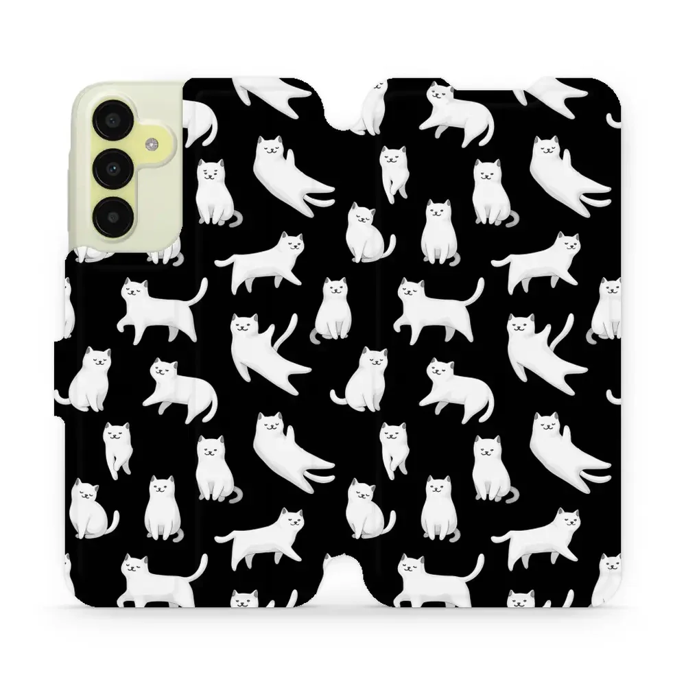 Handyhülle mit klappe für Galaxy A15 5G, Mobiwear Book, Luna-Kätzchen