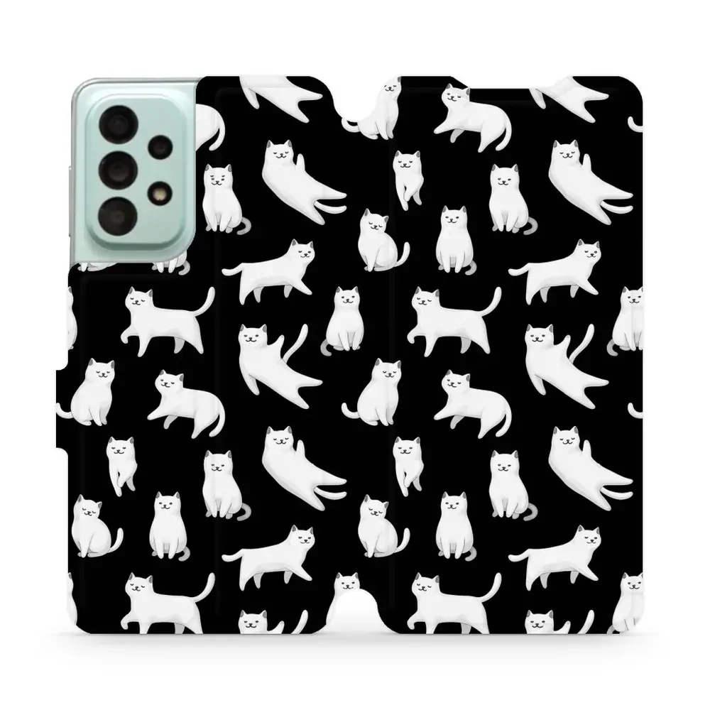 Handyhülle mit klappe für Galaxy A33 5G, Mobiwear Book, Luna-Kätzchen