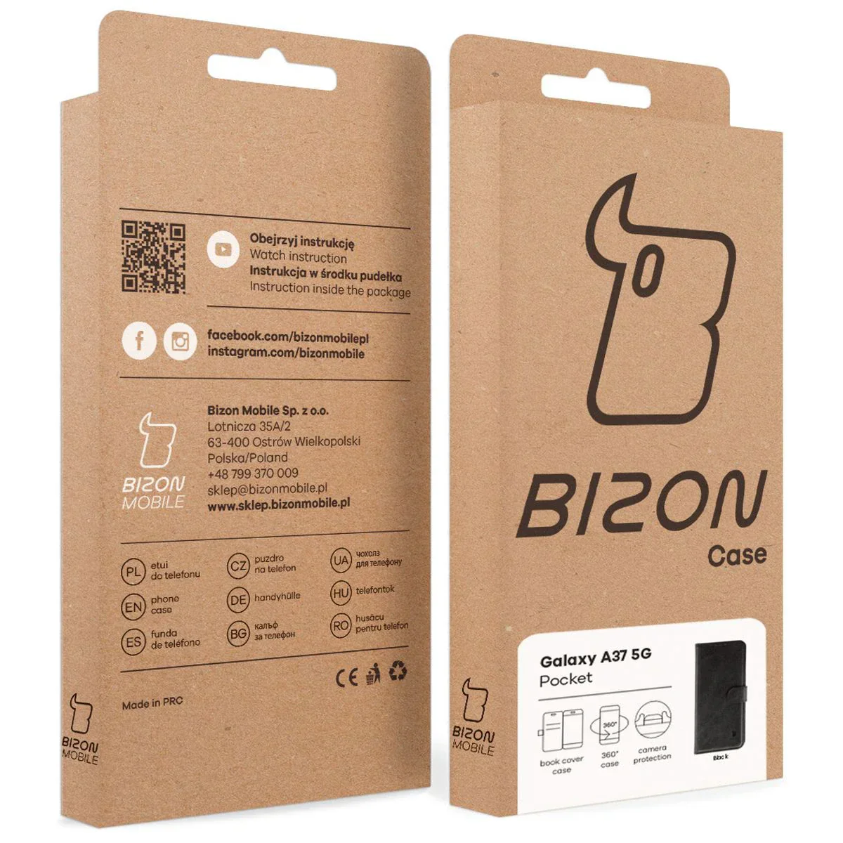 Handyhülle mit Klappe für Galaxy A37 5G, Bizon Case Pocket, Schwarz - Image 7