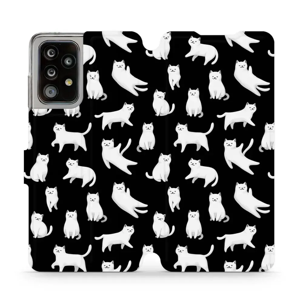 Handyhülle mit klappe für Galaxy A52s 5G, Mobiwear Book, Luna-Kätzchen