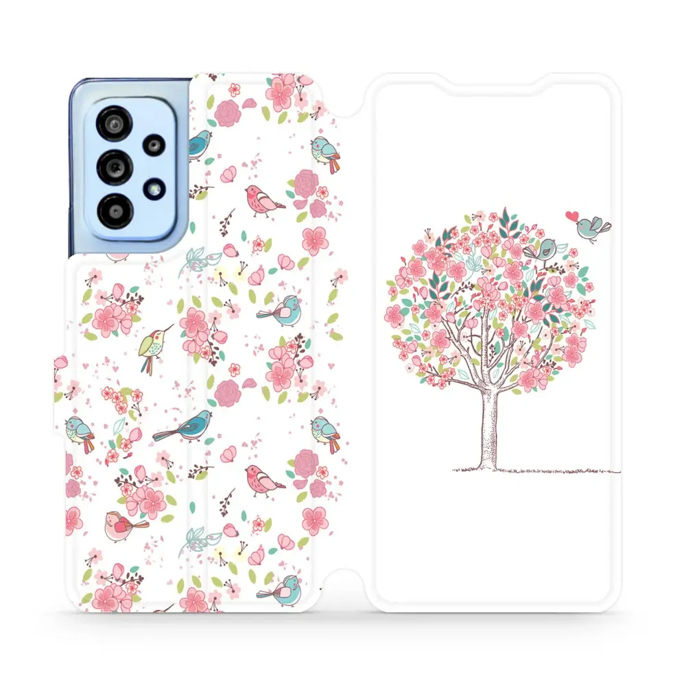 Handyhülle mit klappe für Galaxy A53 5G, Mobiwear Book, Rosa Hain