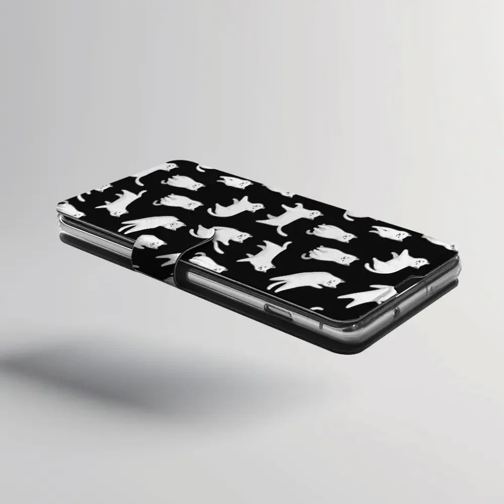 Handyhülle mit klappe für Galaxy A57 5G, Mobiwear Book, Luna-Kätzchen - Image 4
