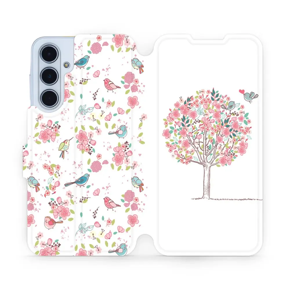 Handyhülle mit klappe für Galaxy M35 5G, Mobiwear Book, Rosa Hain