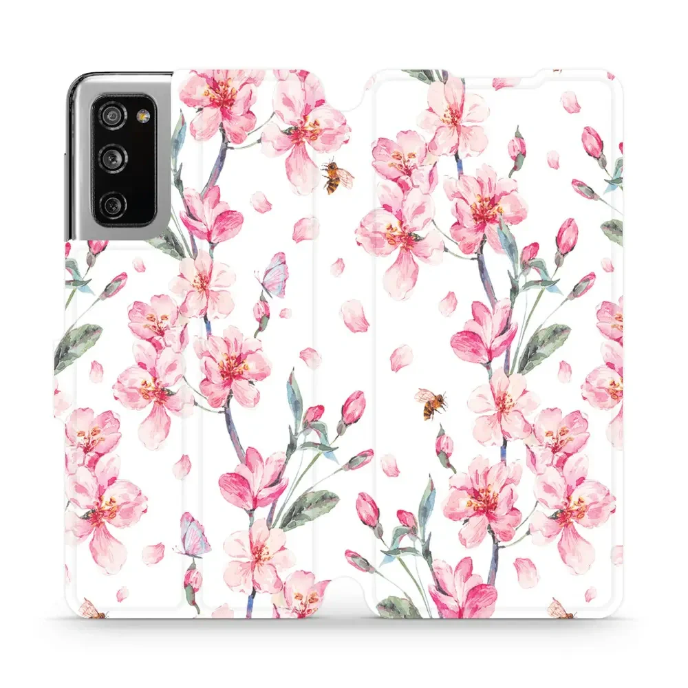 Handyhülle mit klappe für Galaxy S20 FE, Mobiwear Book, Rosa Frühling