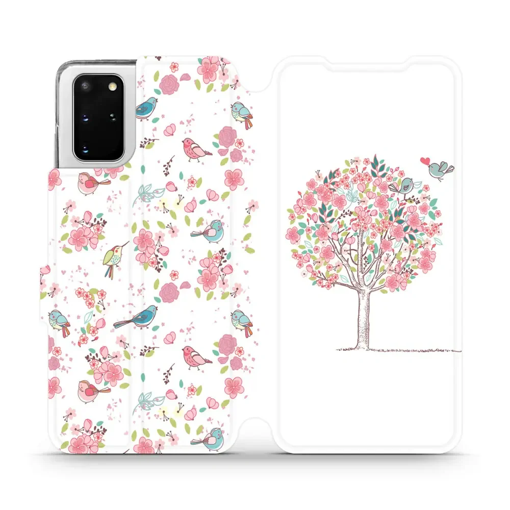 Handyhülle mit klappe für Galaxy S20 Plus, Mobiwear Book, Rosa Hain