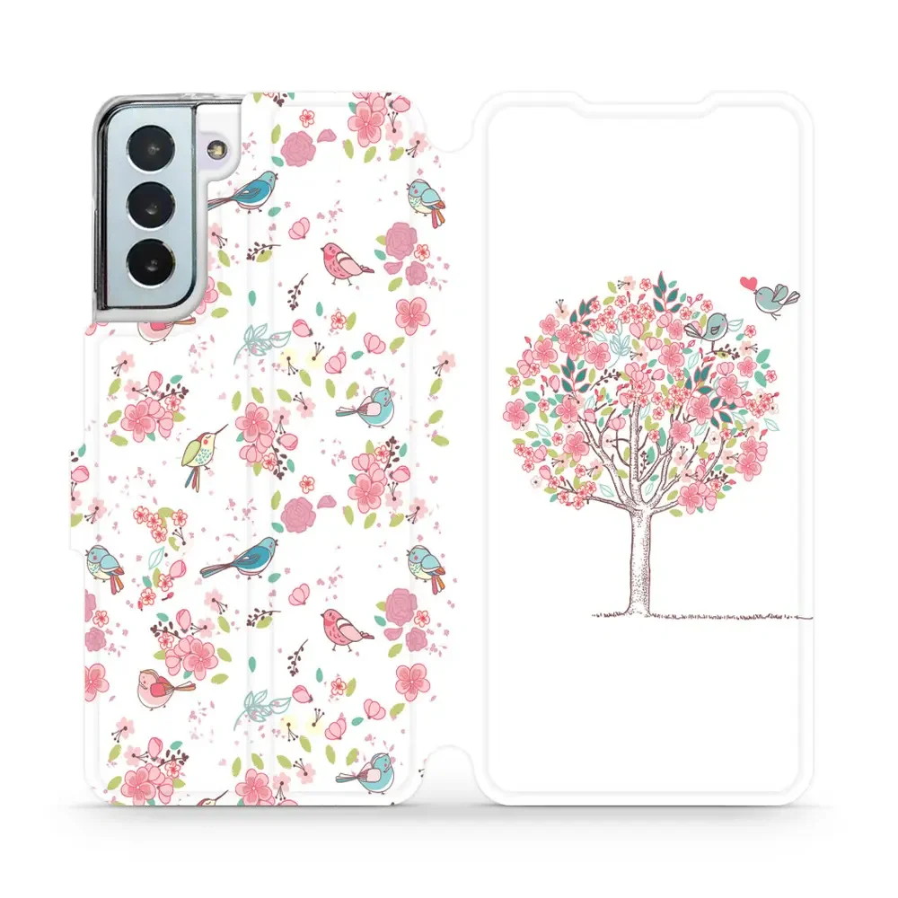 Handyhülle mit klappe für Galaxy S21 Plus, Mobiwear Book, Rosa Hain