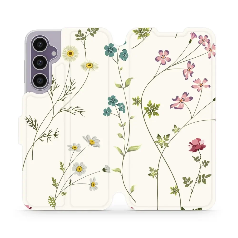 Handyhülle mit klappe für Galaxy S23 FE, Mobiwear Book, Feldblumen