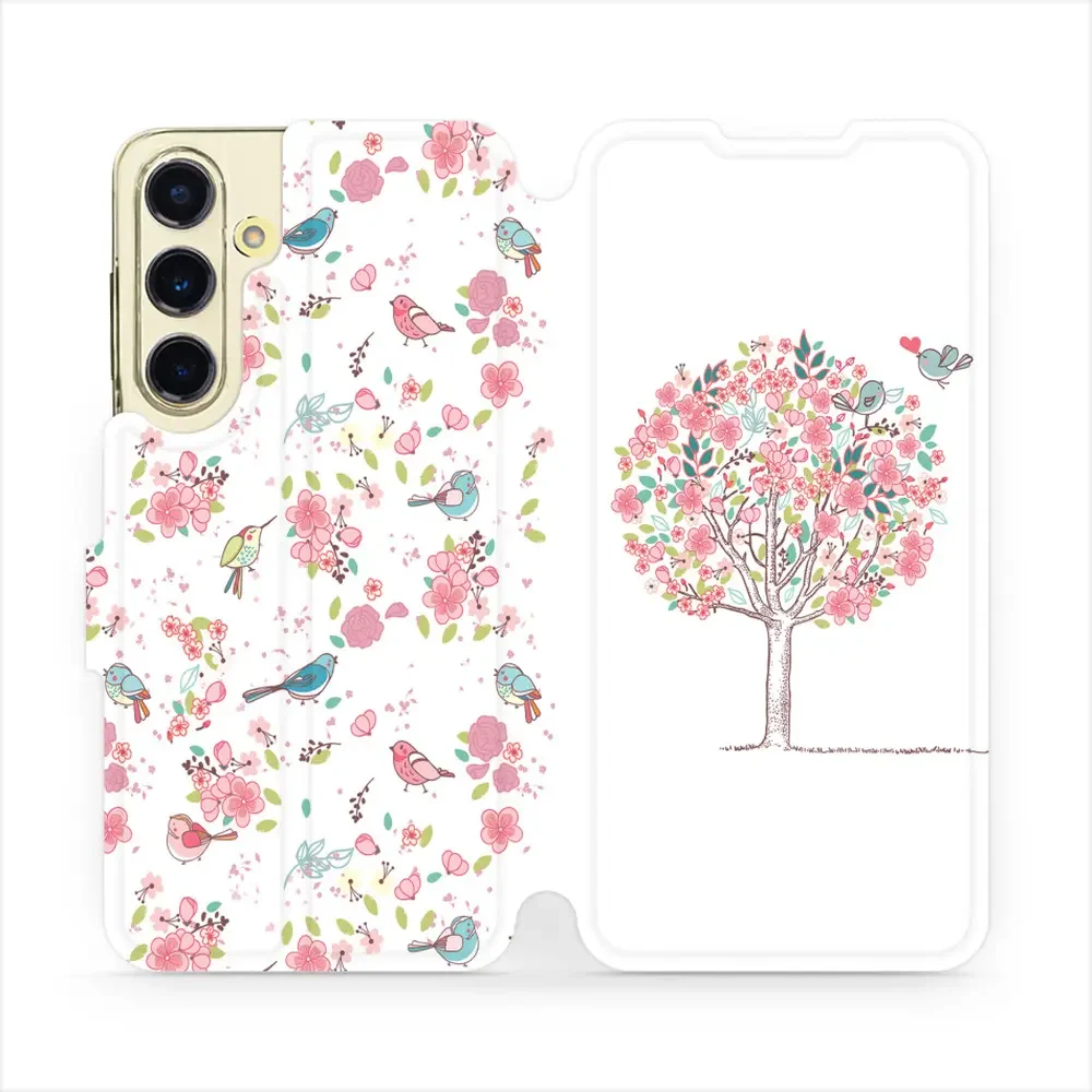 Handyhülle mit klappe für Galaxy S24 FE, Mobiwear Book, Rosa Hain