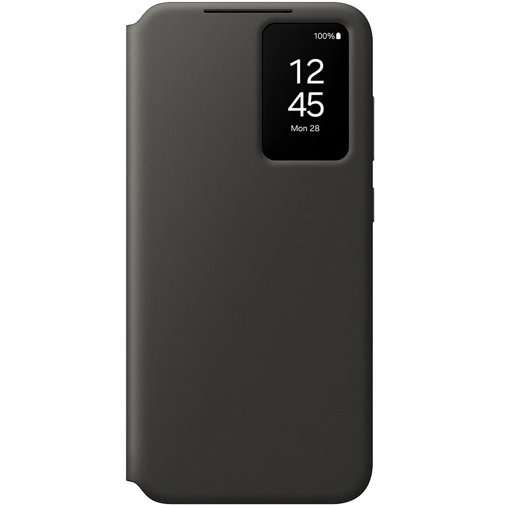 Handyhülle mit Klappe für Galaxy S24 FE, Samsung Smart View Wallet Case, Schwarz