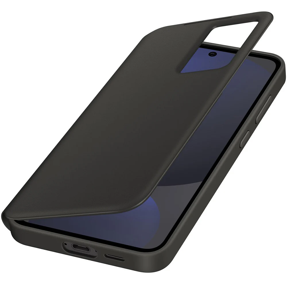 Handyhülle mit Klappe für Galaxy S24 FE, Samsung Smart View Wallet Case, Schwarz - Image 5