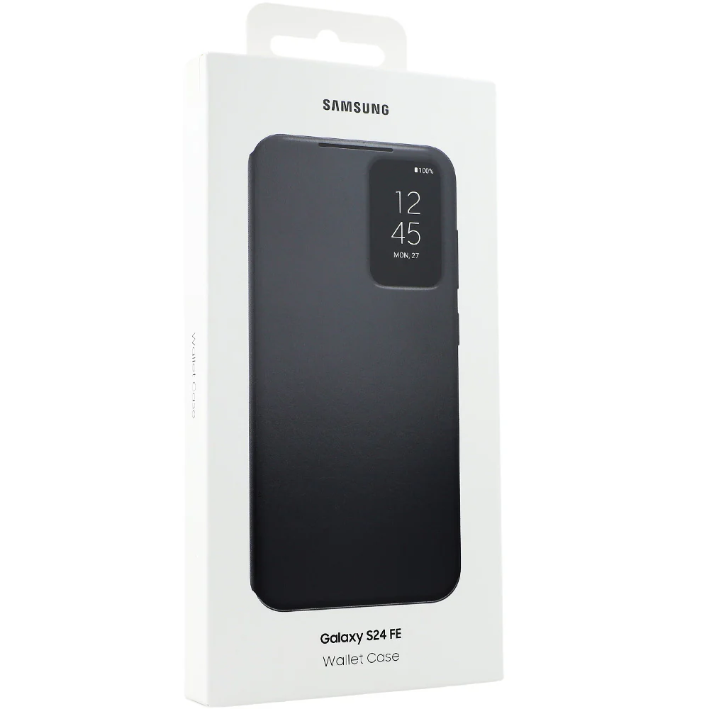 Handyhülle mit Klappe für Galaxy S24 FE, Samsung Smart View Wallet Case, Schwarz - Image 6