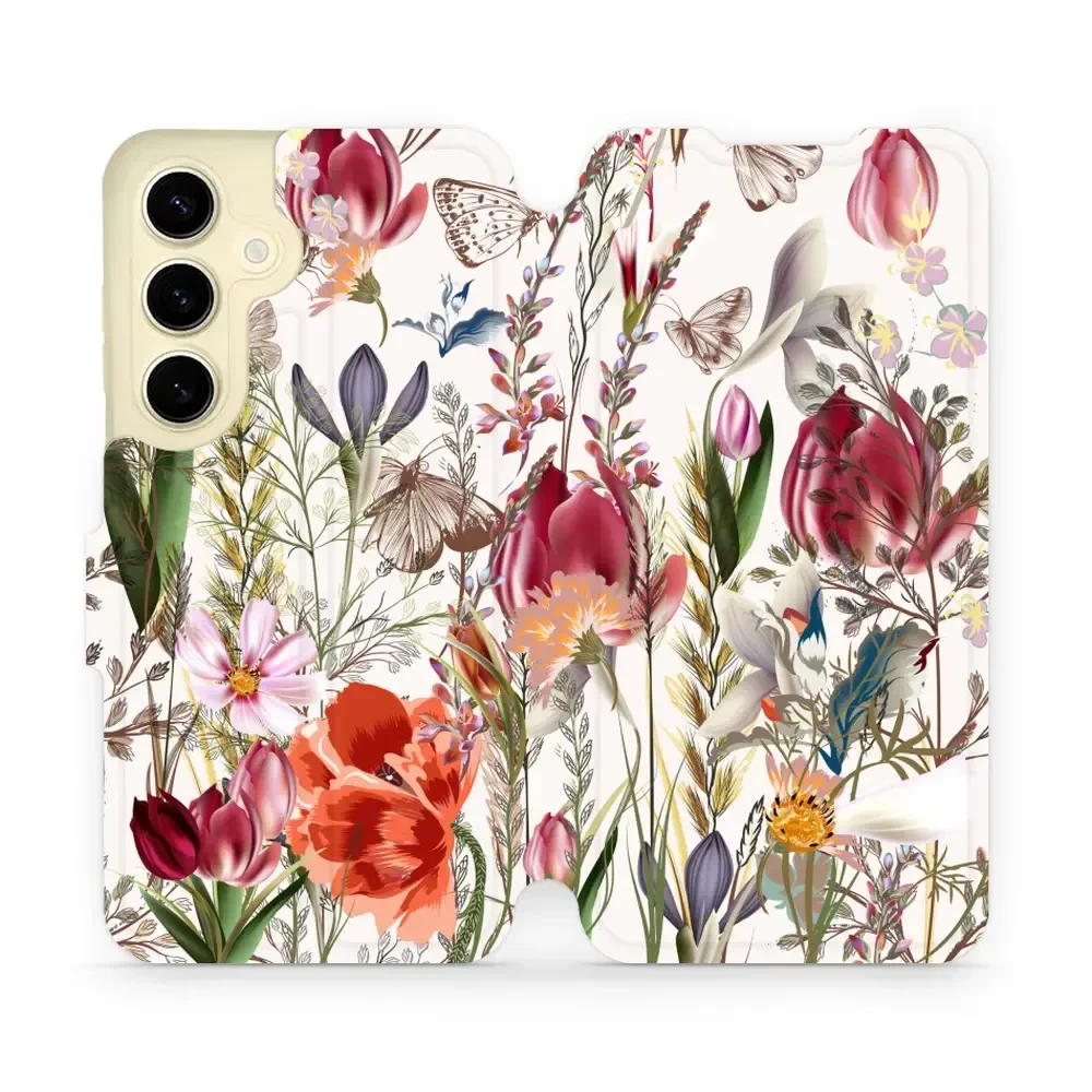Handyhülle mit klappe für Galaxy S24, Mobiwear Book, Blumenstrauß