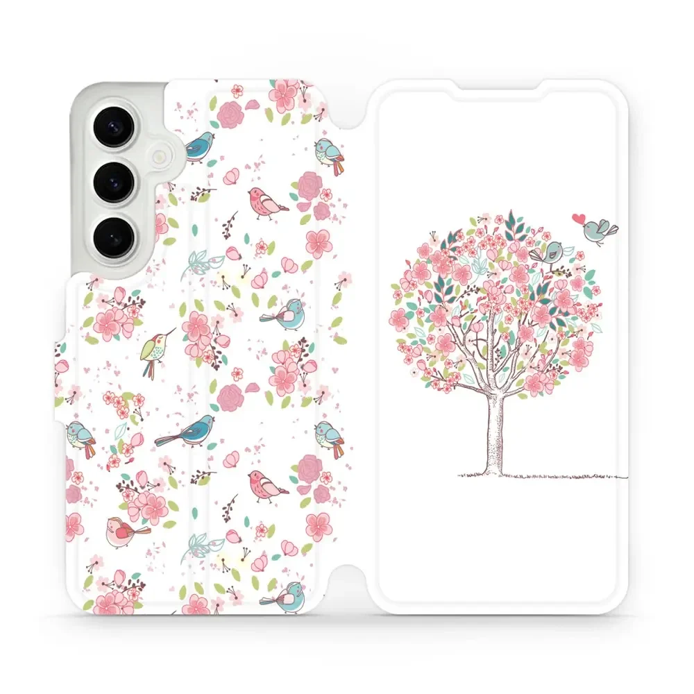 Handyhülle mit klappe für Galaxy S24 Plus, Mobiwear Book, Rosa Hain